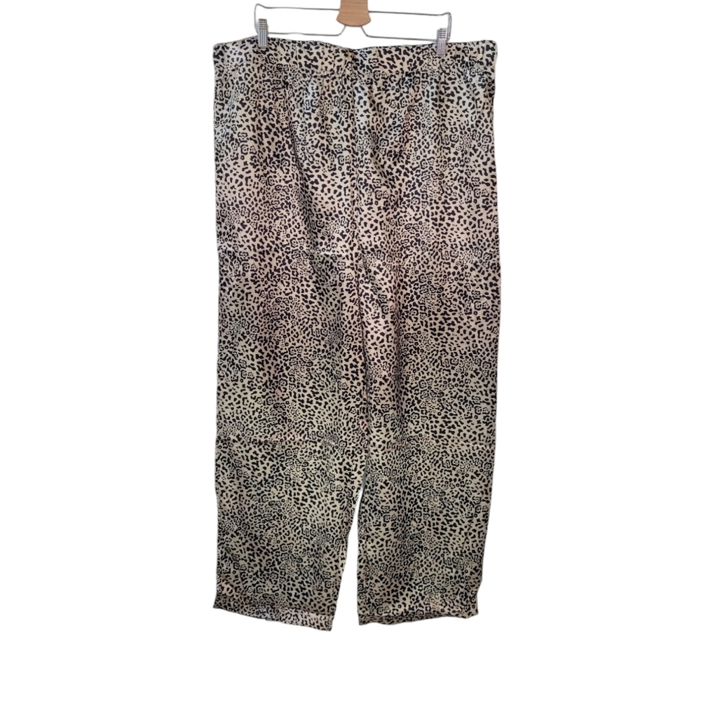 OPPA! Animal Print Satin Pull On Pant Size 3X